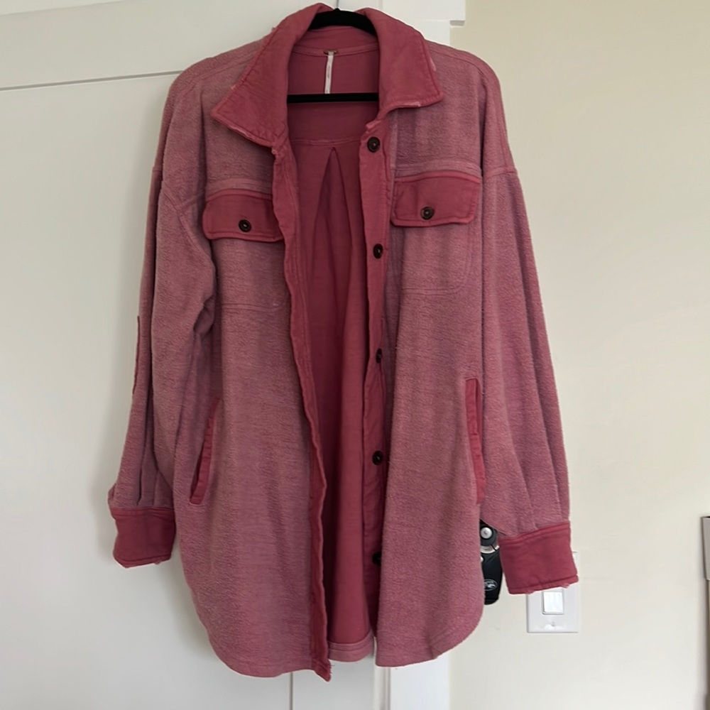 Free people dusty rose shacket